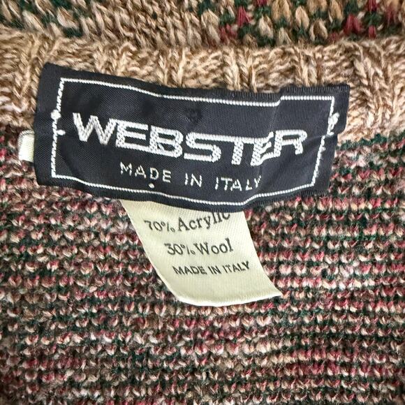 Vintage 70s Men's Wool Blend Webster Sweater Vest M - Picture 5 of 5